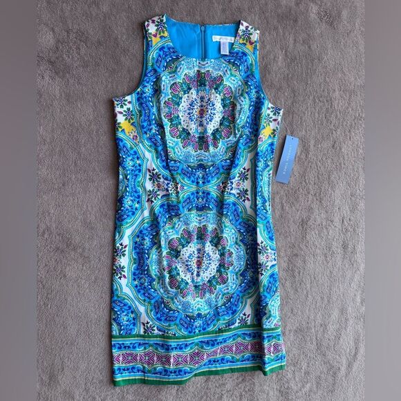 London Times Dresses & Skirts - London Times Blue and Green Paisley Dress